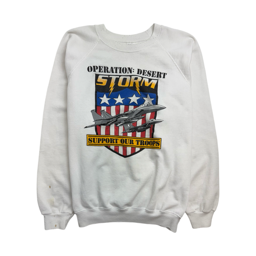 Vintage Operation Desert Storm Sweatshirt White | Vintage Clothing Store Canada