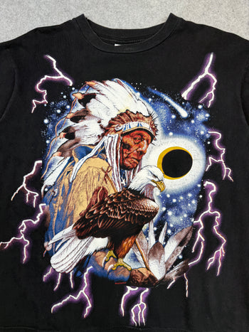 Vintage American Thunder Lightning Chief Tee Black