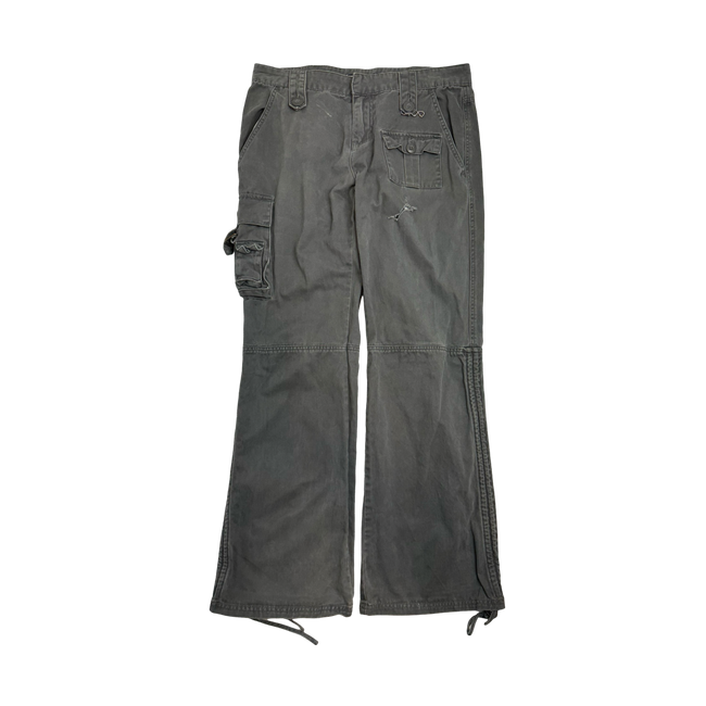 Vintage Y2k One Tuff Babe Cargo Pants Charcoal