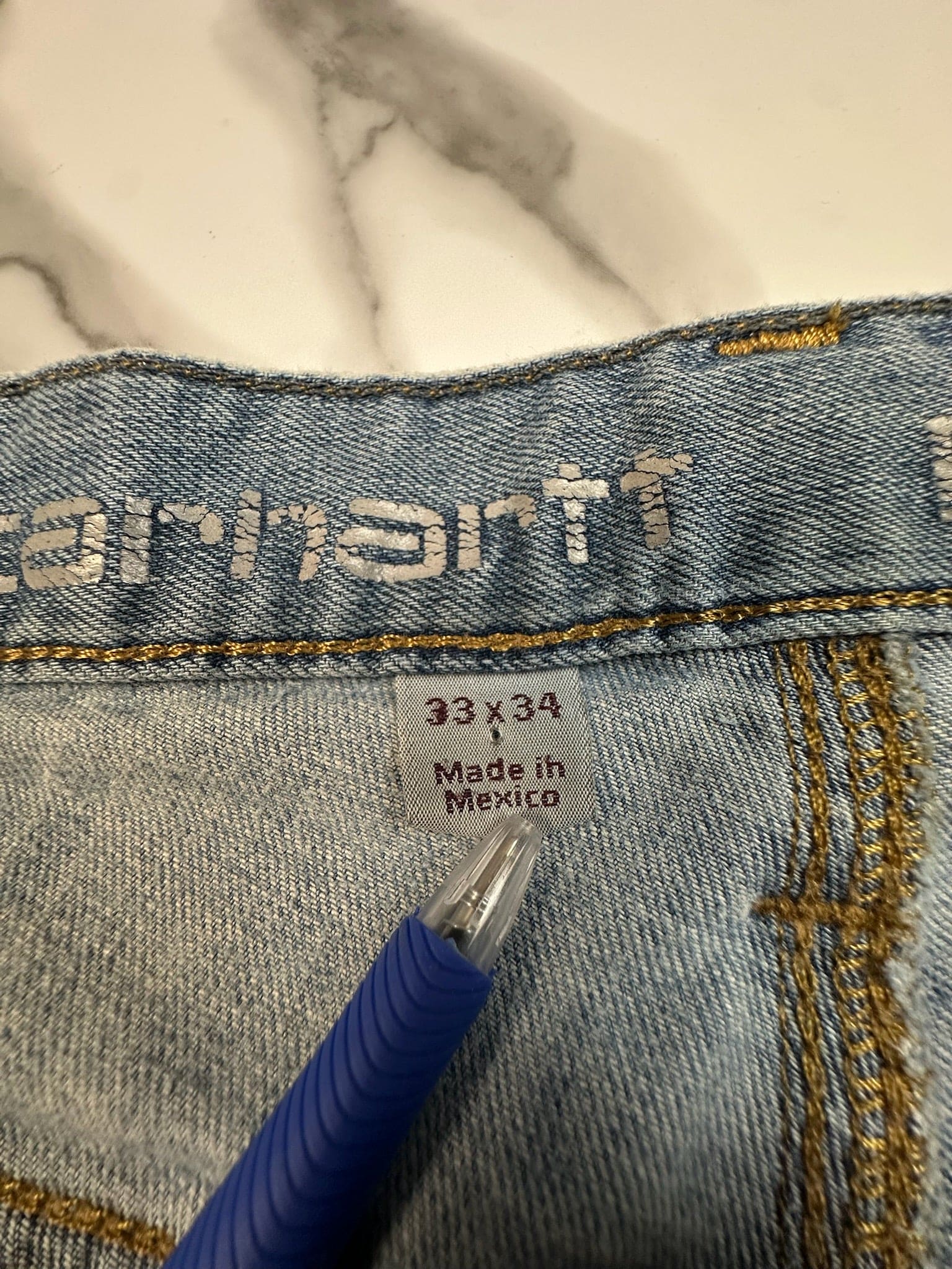 Carhartt Carpenter Pants Light Blue Denim