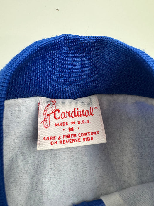 (M) Vintage Satin Varsity Straight ‘N’ Narrow Bowling Jacket Blue | Vitnage Clothing Store Canada