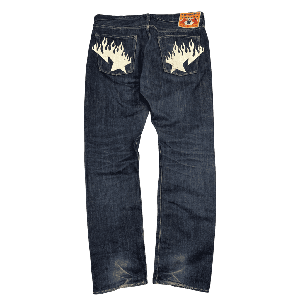 BAPE Apesta Flame Star Denim Jeans (USED)