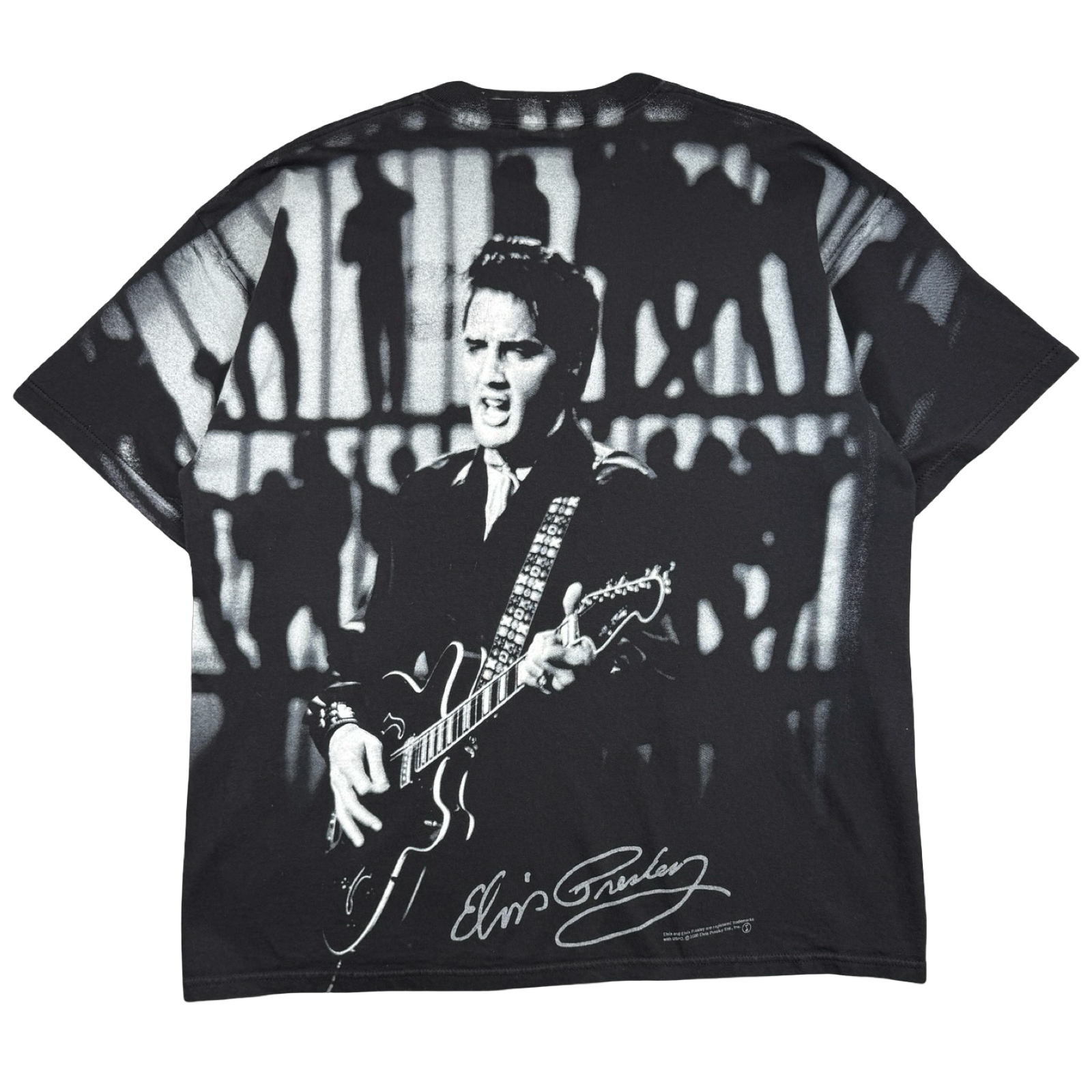 Vintage Elvis Presley AOP Tee Black