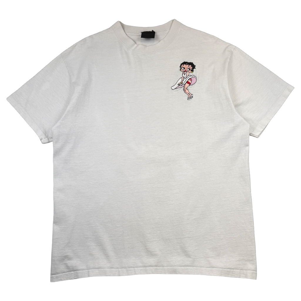 Vintage Betty Boop Embroidered Tee White