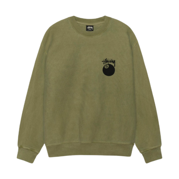 Stussy 8 Ball Pigment Dyed Sweatshirt Olive