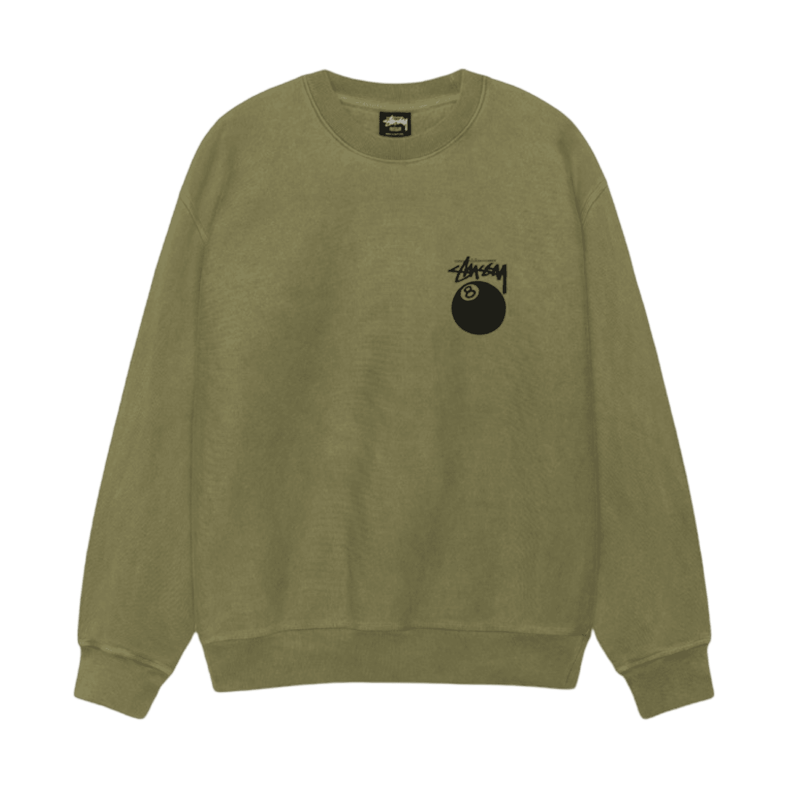 Stussy 8 Ball Pigment Dyed Sweatshirt Olive
