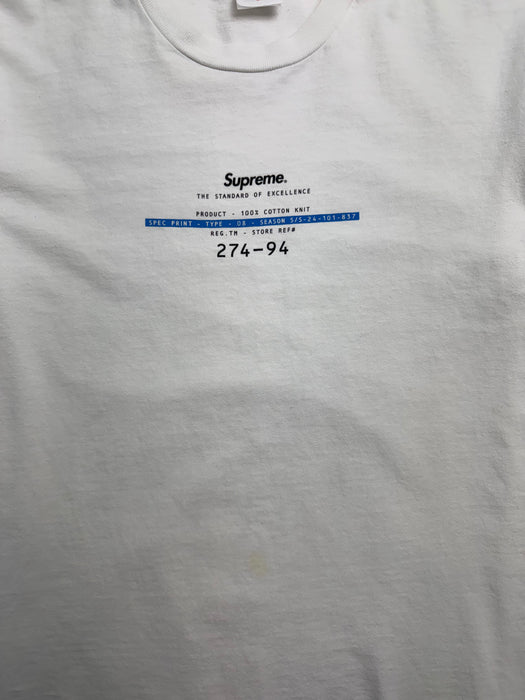 Supreme Standard Tee White (USED) | Vitnage Clothing Store Canada