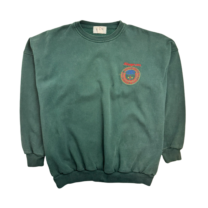 (XXL) Vintage Snap-On Sweatshirt Dark Green | Vitnage Clothing Store Canada