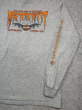 Vintage Harley Davidson Biketoberfest L/S Tee Grey