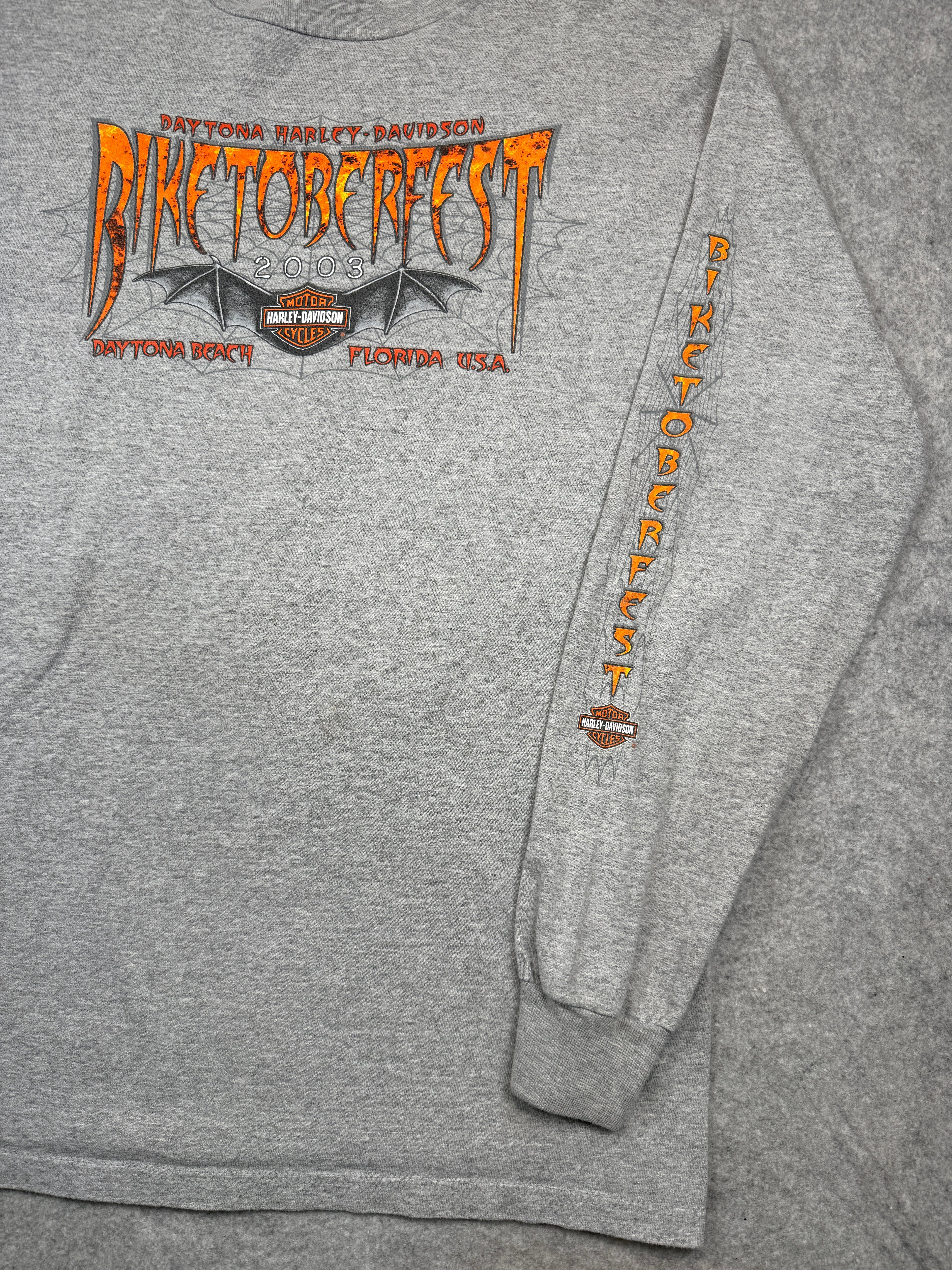 Vintage Harley Davidson Biketoberfest L/S Tee Grey