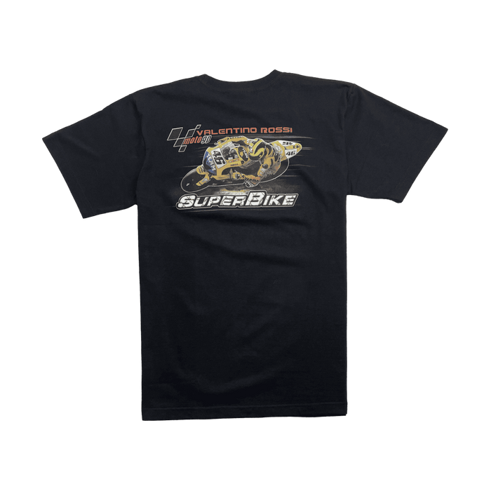 Vintage Yamaha Super Bike Valentino Rossi Moto GP Tee Black | Vitnage Clothing Store Canada