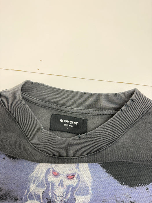 Represent Spirit Reaper Reign In Pain Tee Vintage Black (USED) | Vitnage Clothing Store Canada