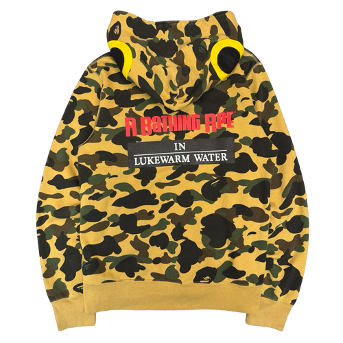 BAPE 1st Camo Fish Rapala Full Zip Hoodie Yellow (USED) | Vintage Clothing Store Canada