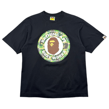 BAPE 1st Camo Busy Works Tee Black/Green (USED)