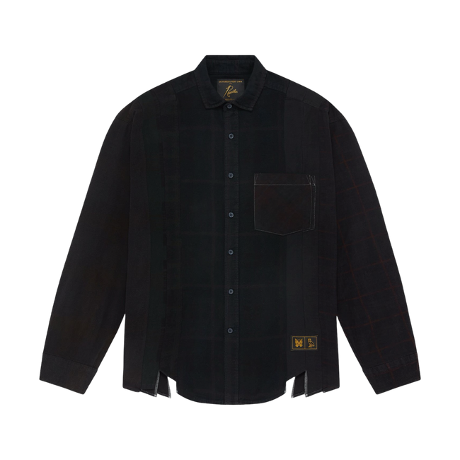 OVO Needles Plaid Flannel Shirt Black