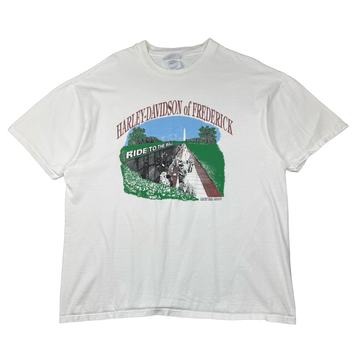 Vintage Harley Davidson Ride To The Wall Tee White | Vitnage Clothing Store Canada