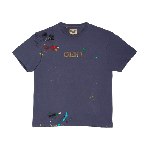 Gallery Dept. Logo Hand Painted Tee Navy | Vintage Clothing Store Canada