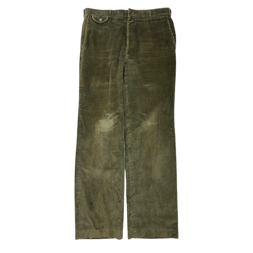 Vintage Lands End Distressed Corduroy Pants Green | Vintage Clothing Store Canada