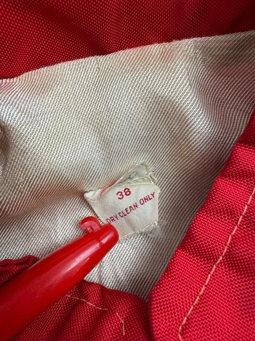 Vintage 60s Satin Bomber Style Jacket Red | Vitnage Clothing Store Canada