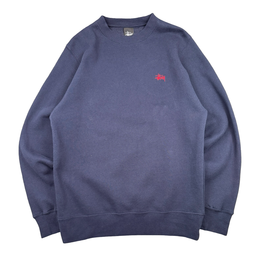 Stussy Small Logo Crewneck Navy