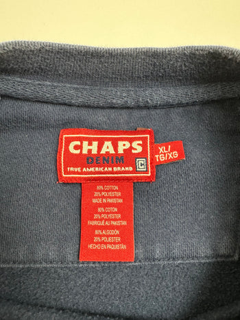 (XL) Vintage Chaps Denim Sweatshirt Navy