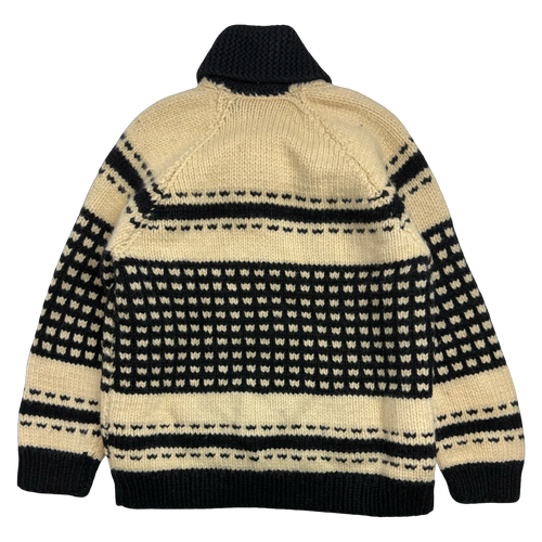 Vintage Cowichan Nordic Fair Knitted Zip Up Sweater | Vintage Clothing Store Canada