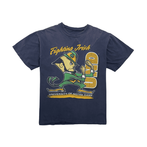 (L) Vintage 90s Notre Dame Tee Navy | Vintage Clothing Store Canada