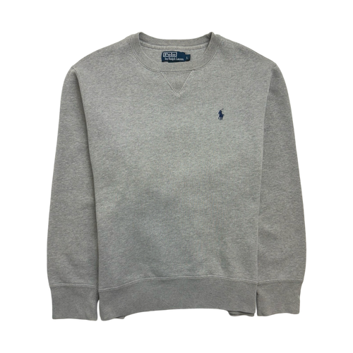 (L) Vintage Polo Ralph Lauren Sweatshirt Grey | Vintage Clothing Store Canada