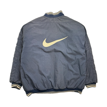 (XL) Vintage 90s Nike Quarter-Zip Quilt Lined Jacket Blue