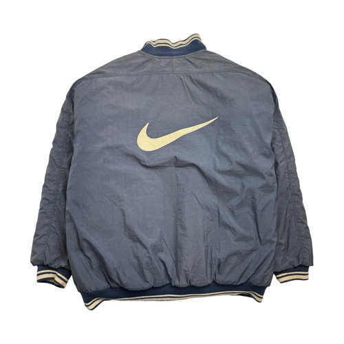 (XL) Vintage 90s Nike Quarter-Zip Quilt Lined Jacket Blue | Vintage Clothing Store Canada