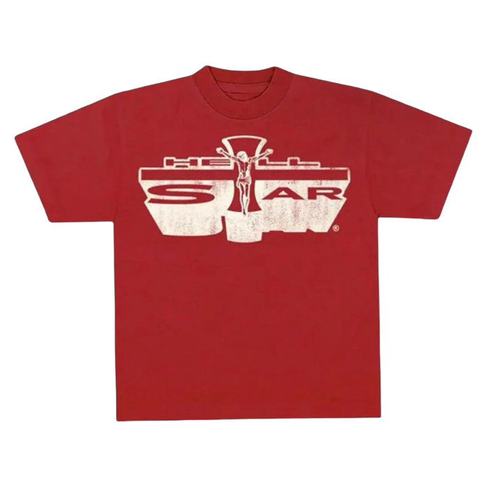 Hellstar Jesus Emblem Tee Red | Vitnage Clothing Store Canada