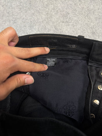 Chrome Hearts Fleur Knee Denim Jeans Black