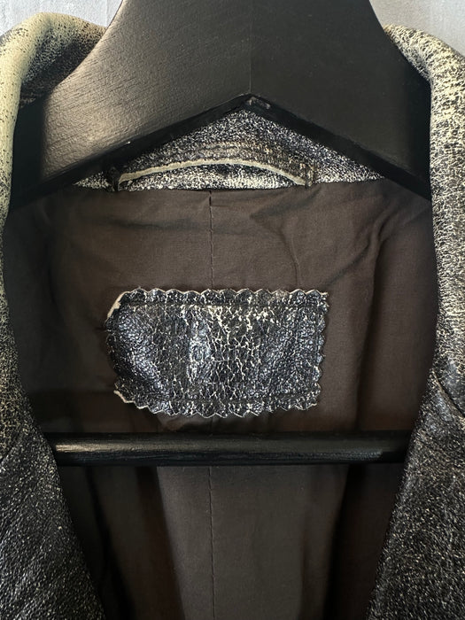 Prada Distressed Leather Blazer Jacket (USED) | Vitnage Clothing Store Canada