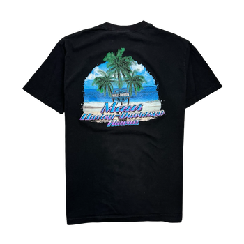 Vintage '04 Maui Harley Davidson Hawaii Tee Black