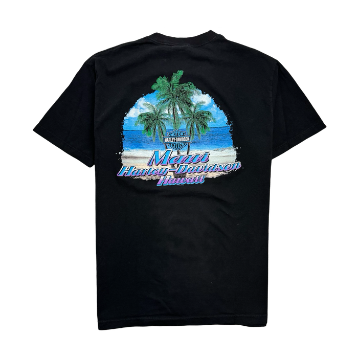 Vintage '04 Maui Harley Davidson Hawaii Tee Black | Vitnage Clothing Store Canada