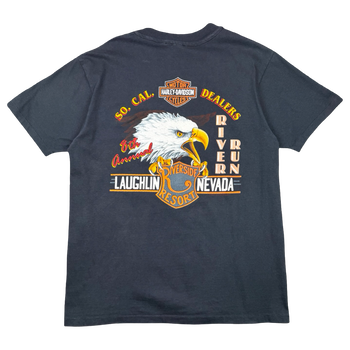 Vintage Harley Davidson 8th Annual River Run Tee Black