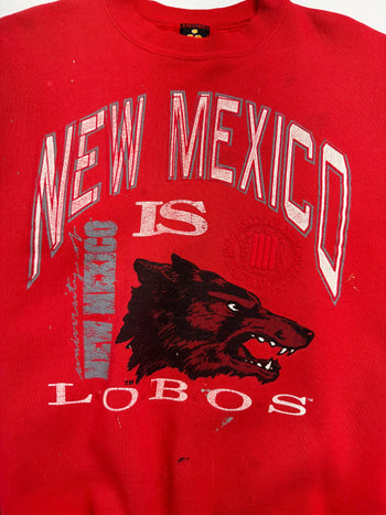 (M) Vintage New Mexico Lobos Sweatshirt Red