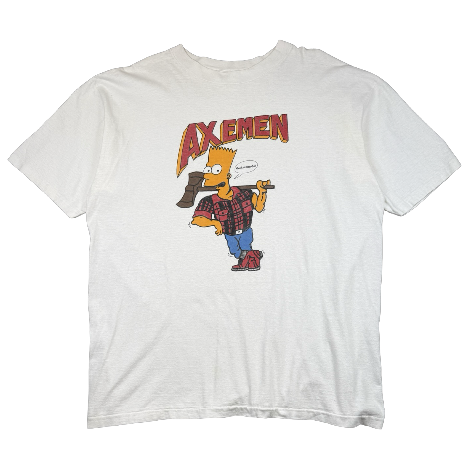 Vintage Bart Simpson Axemen Tee White