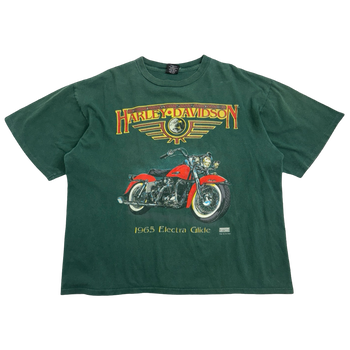 Vintage 1990s Harley Davidson Electra Glide Tee Green