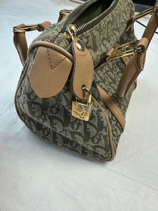 Dior Diorissimo Canvas Boston Bag Green | Vitnage Clothing Store Canada