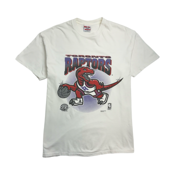 (L) Vintage '94 Toronto Raptors Tee White