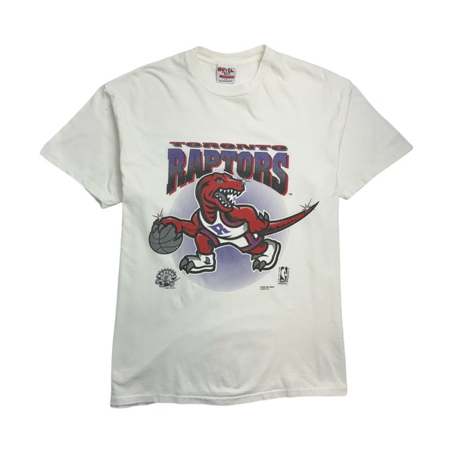 (L) Vintage '94 Toronto Raptors Tee White