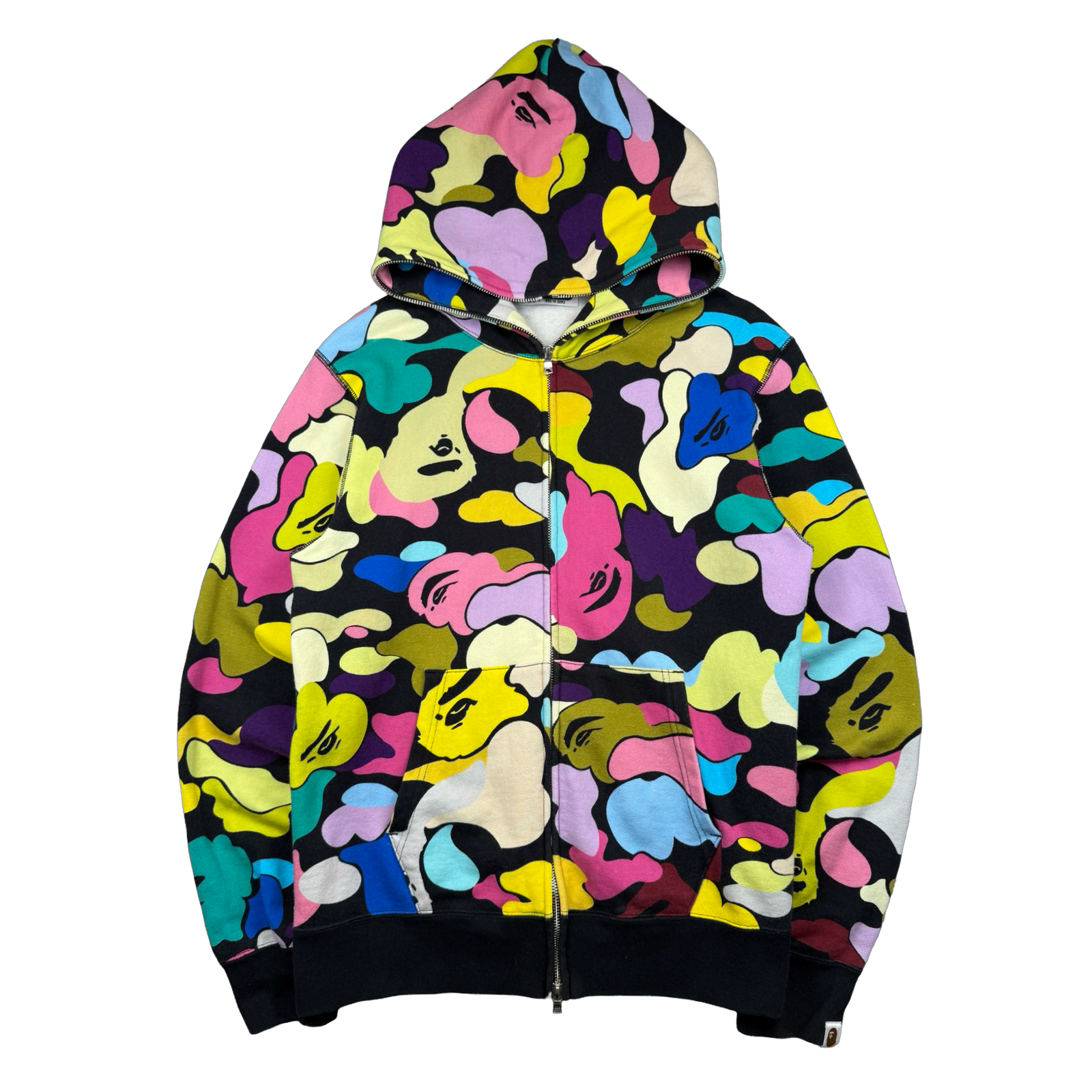 BAPE Giant Multi Camo Ape Full Zip Hoodie (USED)