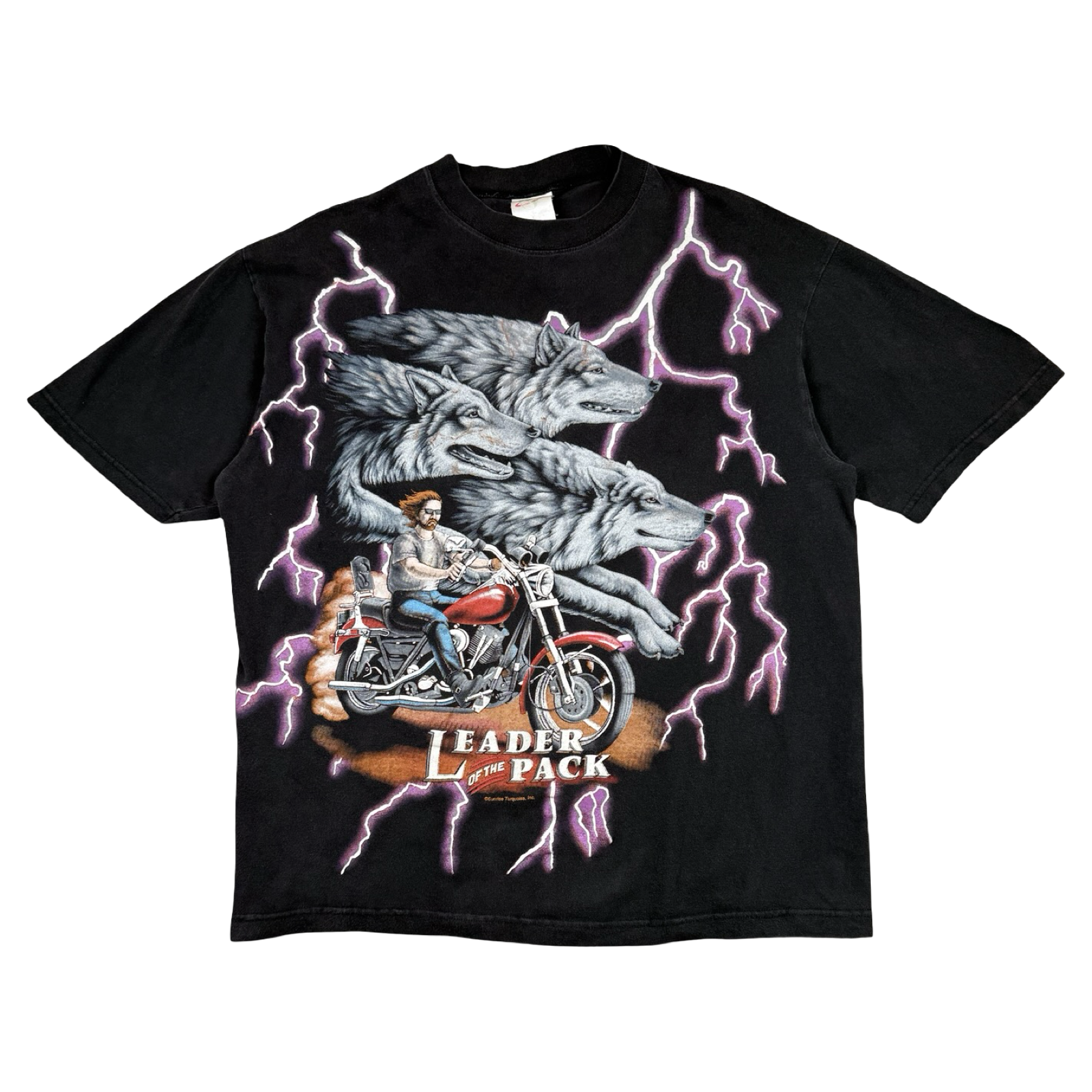 Vintage American Thunder Leader Of The Pack Tee Black