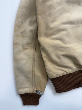 Vintage Carhartt Active Hooded Work Jacket Faded Tan