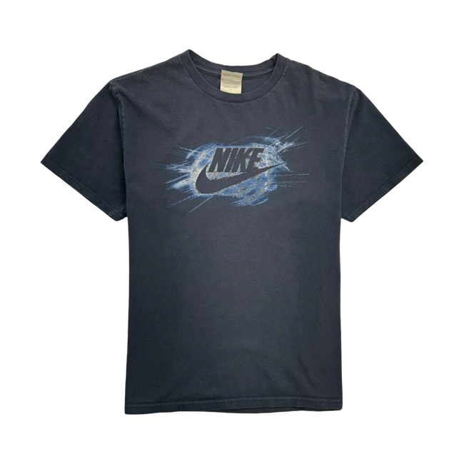 Vintage 2000s Nike Spell-Out Swoosh Tee Navy