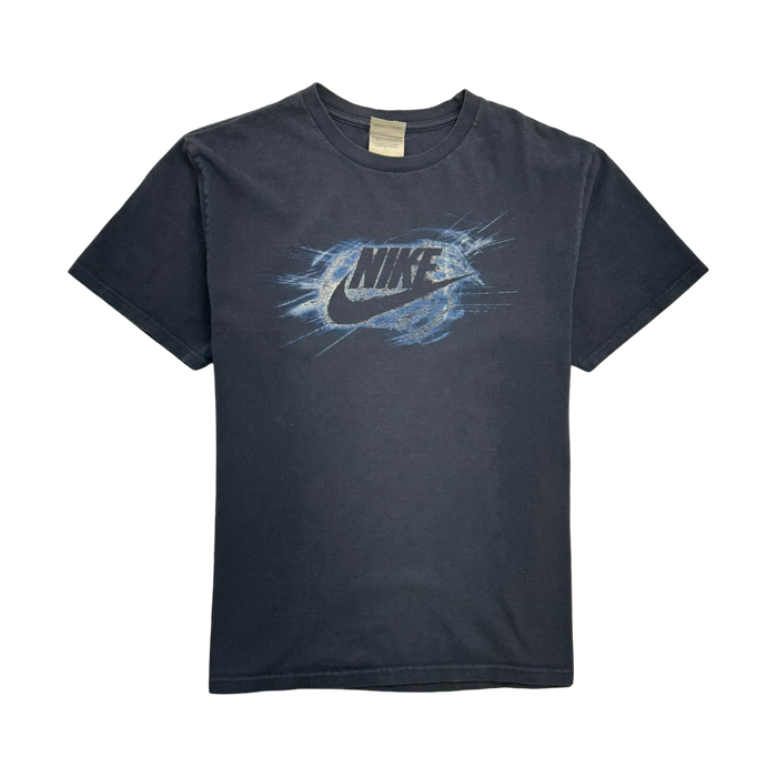 Vintage 2000s Nike Spell-Out Swoosh Tee Navy | Vitnage Clothing Store Canada