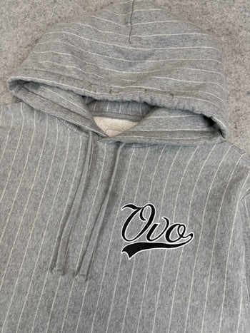 OVO Script Pinstripe Hoodie Grey (USED)