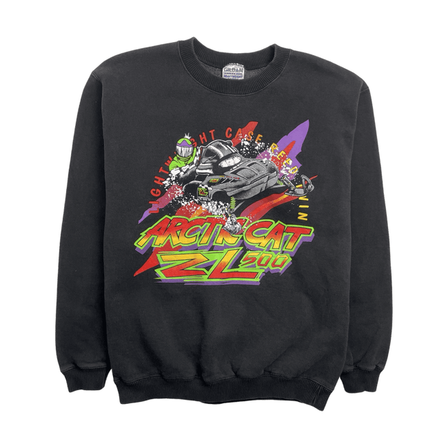 (M) Vintage Arctic Cat Snowmobile Sweatshirt Black