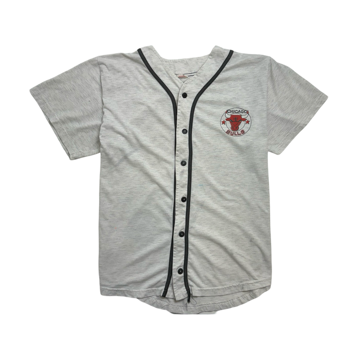 (M) Vintage 90s Chicago Bulls Baseball Jersey Light Grey | Vitnage Clothing Store Canada